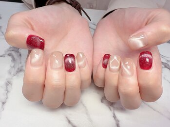 冬のマグネットネイルパラジェル