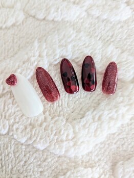 バレンタインネイル