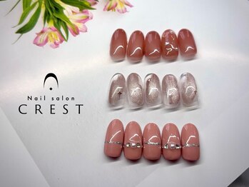 クレスト 奈良店(CREST)の写真/【大人可愛いシンプルデザインが人気◎】店内サンプルから選べる上品デザインネイルをご提案♪¥6250→¥4550