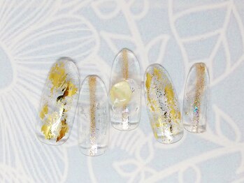 ネイルライフ(NailLife)/ゴールドシースルーネイル