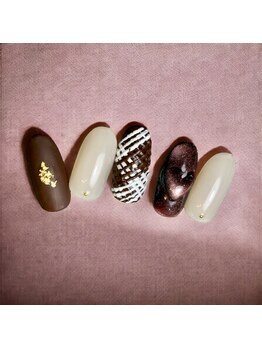 バレンタインネイル