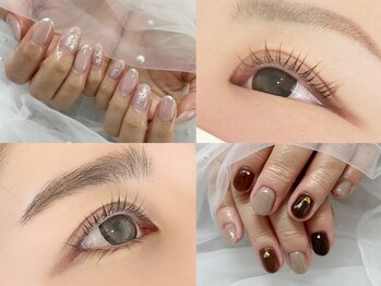 アローズ(arose)の写真/ネイル＆アイの同時施術でまとめてキレイに☆美容室内のサロンだからヘアまで同じ店舗で完結できる!!