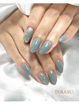 ワンカラー×ラメ