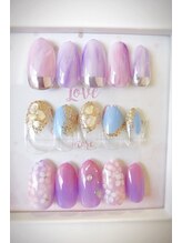 ネイルステーション ブルー(Nail Station BLUE)/5月6月　定額￥6500　デザイン3