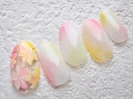 美フォルム大人の手描きフラワー