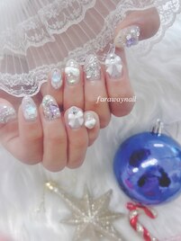 推しカラーでクリスマスネイル☆