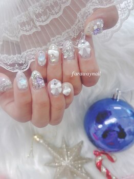 ファラウェイネイル(Faraway nail)/推しカラーでクリスマスネイル☆
