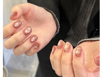 キースネイルアトリエ(keeth nail atelier)/ピンクマグネットネイル