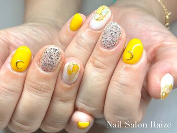 ライズ 本町店(Raize)/シェルデザインネイル/イエロー