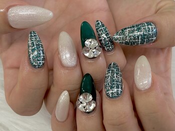 ディーネイル 池袋(D-nail)/【山崎】ツイードネイル