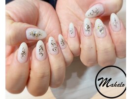 冬のホワイトネイル