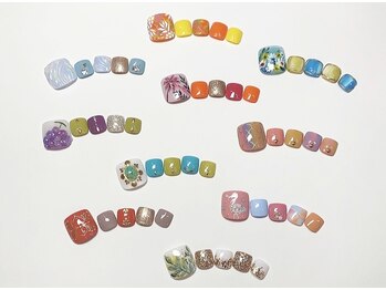 アイリッシュネイル 久屋大通店(Irish Nail)/フット手描きフルアート