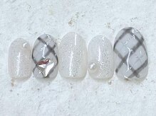 ネイルビート(NAIL BEAT)/チェック　ホワイト