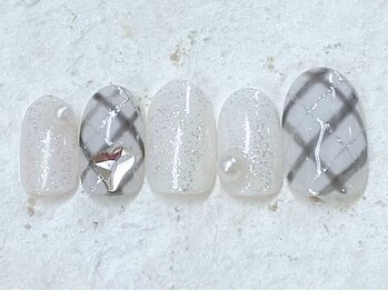 ネイルビート(NAIL BEAT)/チェック ホワイト