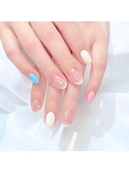 ビビビューティースパ オオサカ(Bibi Beauty Spa Osaka)/フレンチ　ワンカラーmix