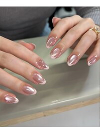 マグネット＋フレンチネイル