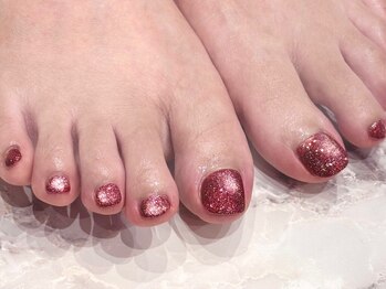 【SNAPPY ネイルズ＆ブロウズ BLiX茅ヶ崎店】ジェル・深爪矯正・巻き爪・眉専門店/フットネイル パラジェル 秋