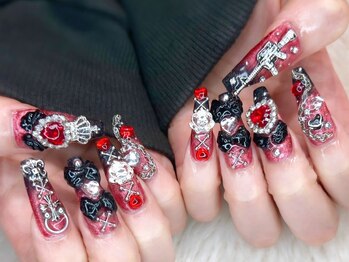 リッツネイル(RitsNail)の写真/200種超のスカルプ×圧倒的パーツ量で、色も盛りも無限大！誰とも被らない指先に♪