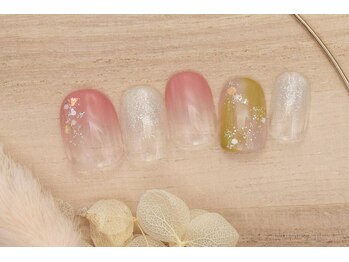ネイルサロンprish銀座4丁目店【マグネット&フットネイル定額サロン】/5000円 春ネイル クラデ