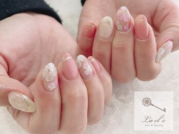 ラクレ 博多店(Lacl'e)/パステルフラワーネイル*
