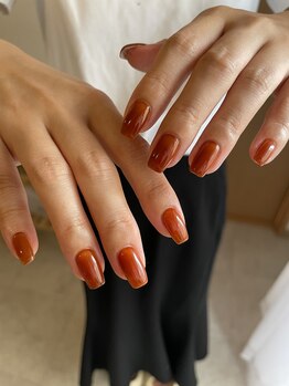 ハチニーイチ(0821)/【北花田】シンプル秋ネイル