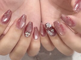 マグネットネイル×お花♪
