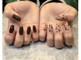 レオパードちぐはぐネイル