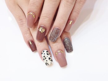 ネイルコレクション ピンク(Nail Collection Pink)/ジェル付放★レオパード