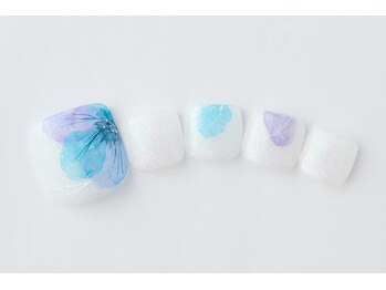 アトリエプラスエヌ(Atelier+N)/【フットネイル】水彩花