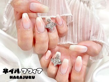 ネイルマフィア 原宿(NAIL MAFIA)/チークネイル/シンプル/ワンホン