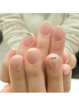 ネイルラウンジ ヒュア(Nail Lounge Hyua)/バーチャルフレンチ×スワロ