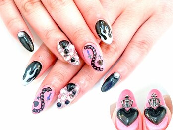 ネイルコレクション ピンク(Nail Collection Pink)/ジェル定額￥9990☆地雷系・炎