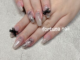 持ち込みチェック柄ネイル