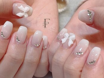 グラデーション./リボンネイル