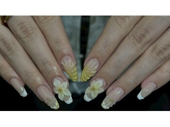 ネイルアヴァンス 京橋店(Nail AVANCE.)/イエローお花ネイル