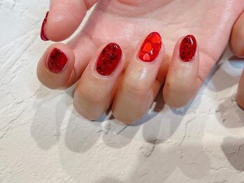 アンジュネイル(Angenail)/ギラギラ赤nail