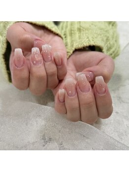 ラビーネイルズ 小倉魚町(Lovvy nails)/淡めチークネイル.。o○