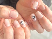マニネイル 高の原店(mani nail)/手書きハート♪