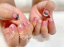 ジーフィンガー 大井町店(G Finger)/キュートな桜餅♪桜ホロネイル☆