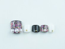 まつげアンドネイル ディアマンローズ(DIAMANT ROSE)/ツイード柄ネイル・フット6600円