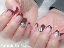 アムレート ネイル 蕨(Amuleto NaiL)/冬のボルドーフレンチ♪