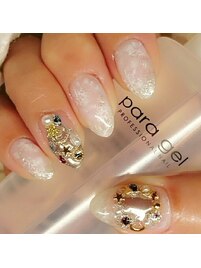 雪の結晶　ミラーネイル