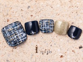 ツイードモノクロフット10480円