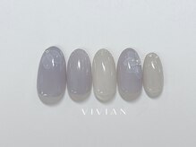 ヴィヴィアン ネイル(Vivian nail)/たらしこみフラワー