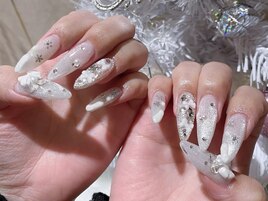 雪ネイル　スカルプ