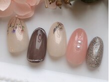 ネイルサロンアンドスクール ラフィーネ 池袋店/ボタニカルフラワー◆￥6990