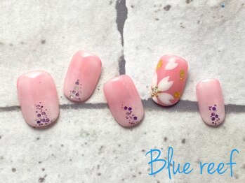ネイルアンドまつげエクステ ブルーリーフ 四谷三丁目店(Blue Reef)/桜ネイル