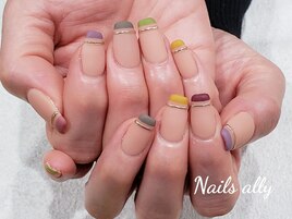 カラフル×ストレートフレンチ