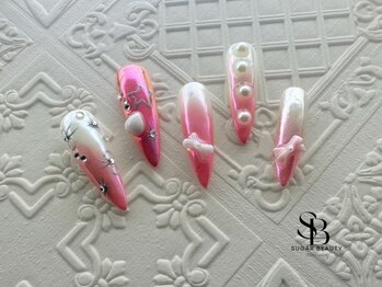 シュガービューティーネイルズ(Sugar Beauty Nails)の写真/周りと差がつく華やかで美しい指先を実現☆魅力溢れるこだわりのネイルで何度見ても嬉しくなる指先を演出♪