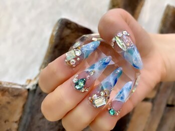 ネイルブラックシー デコ電ショップ クリスタルシー(BLACK SEA Shop Crystal Sea)の写真/【アクリル長さだし10本90分】+【アートつけ放題60分】